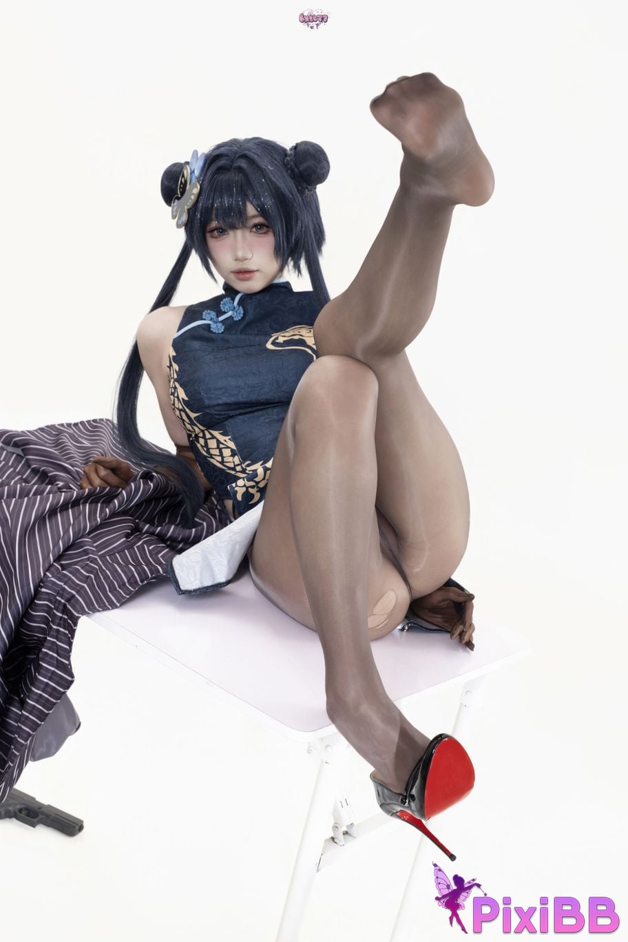 Cosplayer Qiqi be good Azure Files Hizakibara skin PixiBB.COM 073