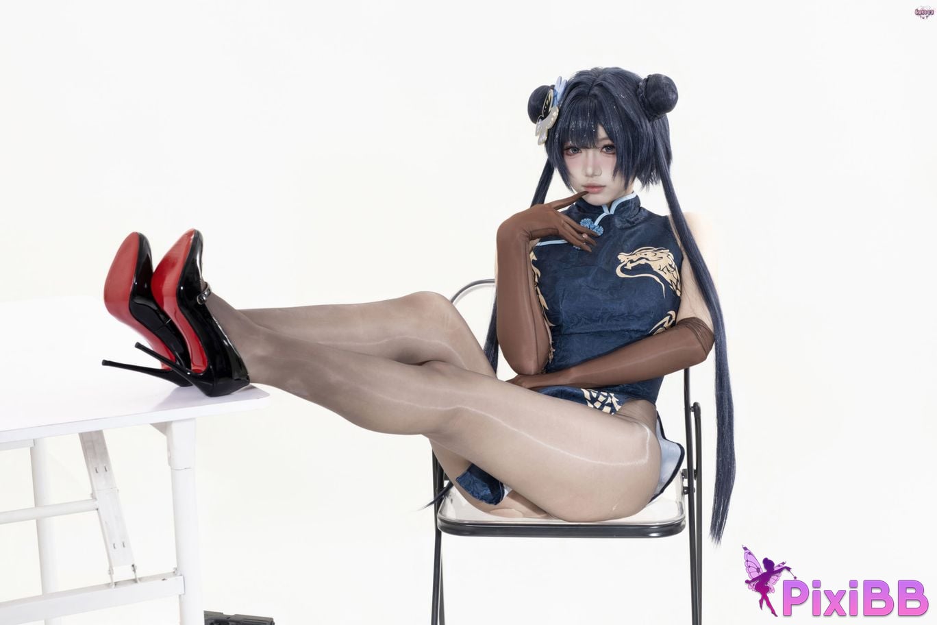 Cosplayer Qiqi be good Azure Files Hizakibara skin PixiBB.COM 091