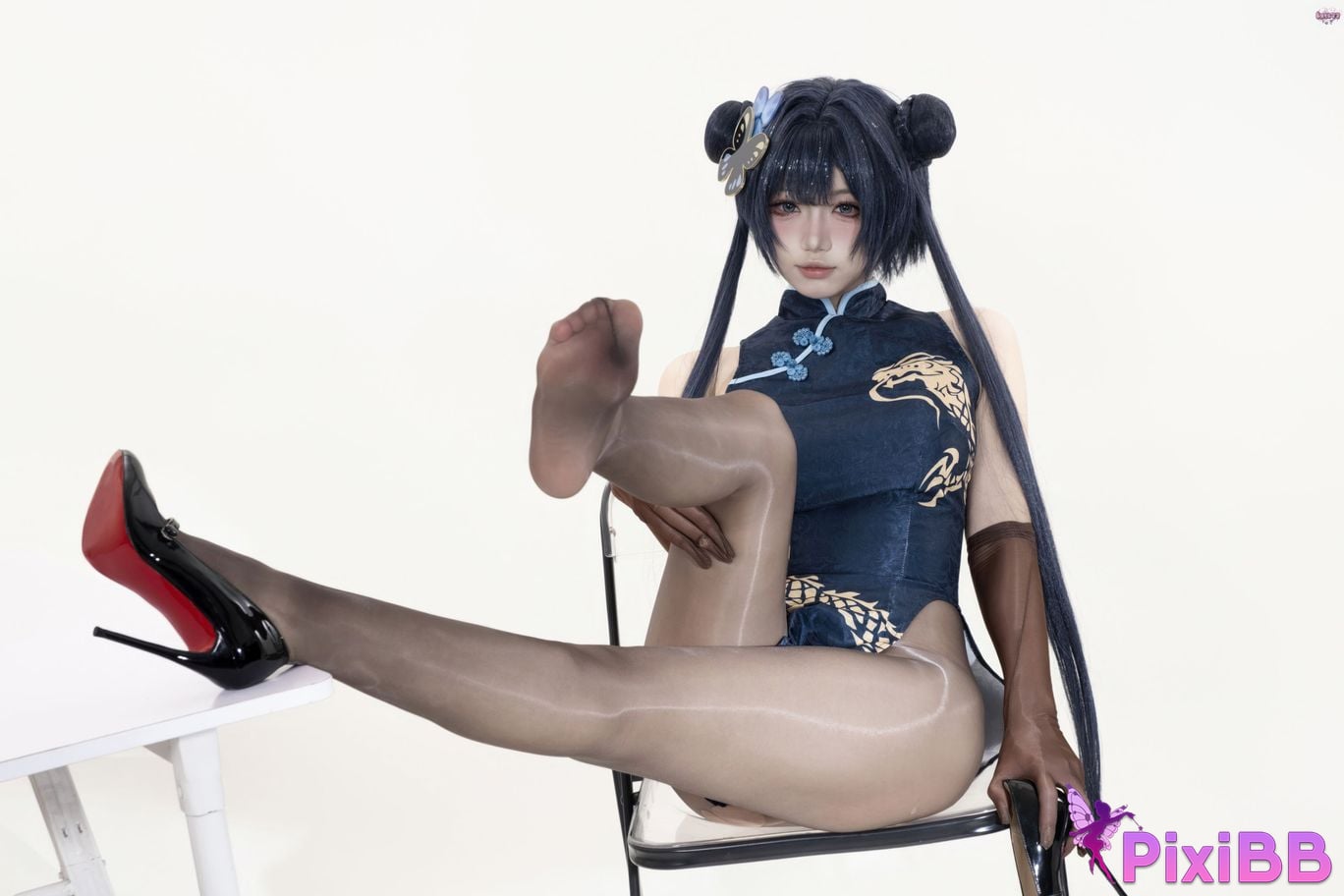 Cosplayer Qiqi be good Azure Files Hizakibara skin PixiBB.COM 093