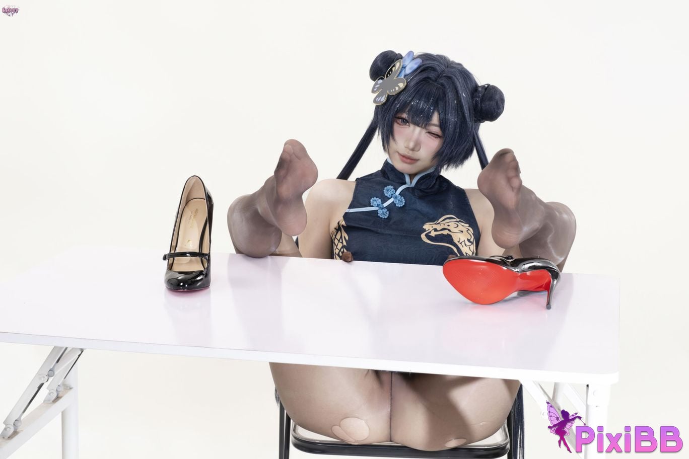 Cosplayer Qiqi be good Azure Files Hizakibara skin PixiBB.COM 097