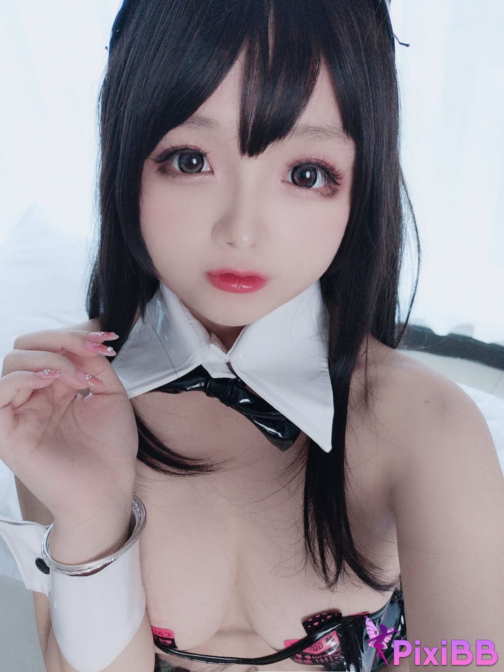 Cosplayer Hinajiao Transparent bunny girl selfie PixiBB.COM 030