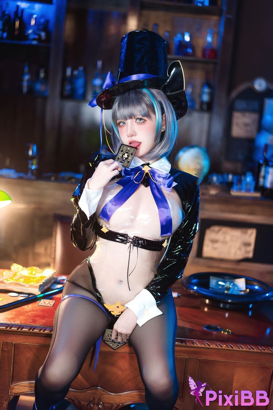Cosplay kaOri Azur Blue Route Cheshire Magician PixiBB.COM 011