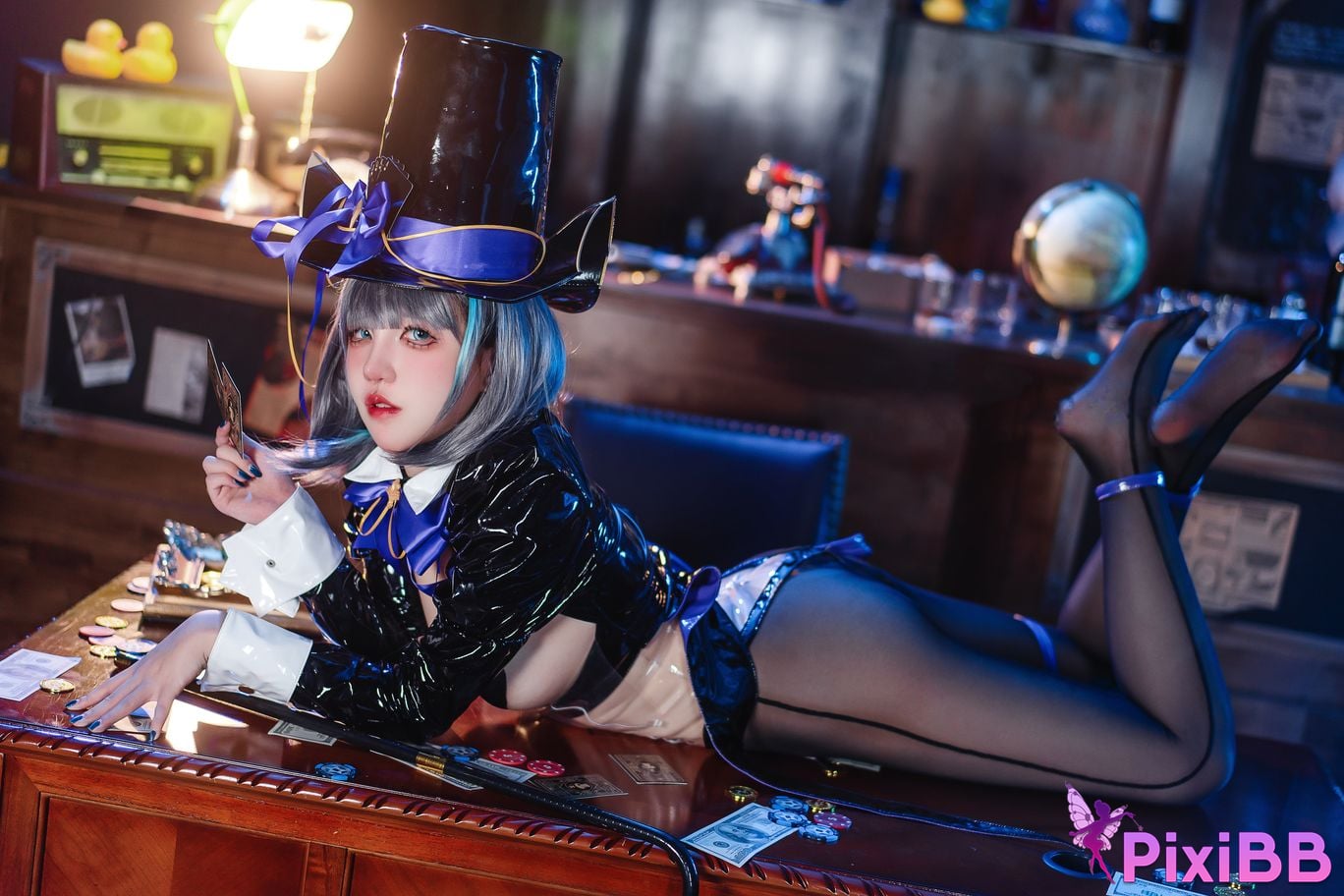 Cosplay kaOri Azur Blue Route Cheshire Magician PixiBB.COM 035