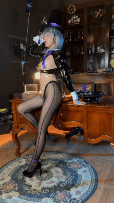 Cosplay kaOri Azur Blue Route Cheshire Magician PixiBB.COM 085