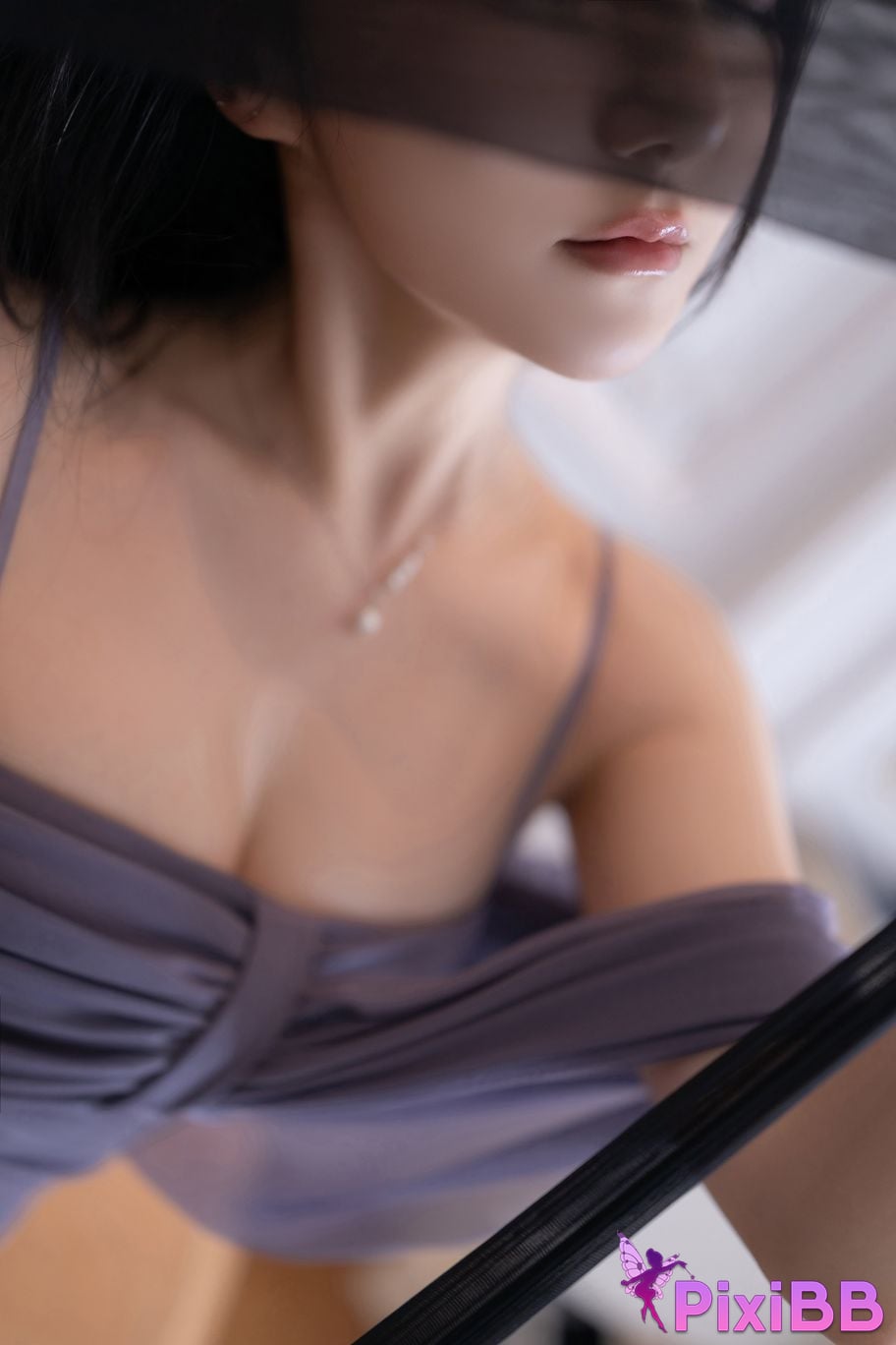 No watermark for in app purchases caviar Fish XIUREN model purple silk PixiBB.COM 047