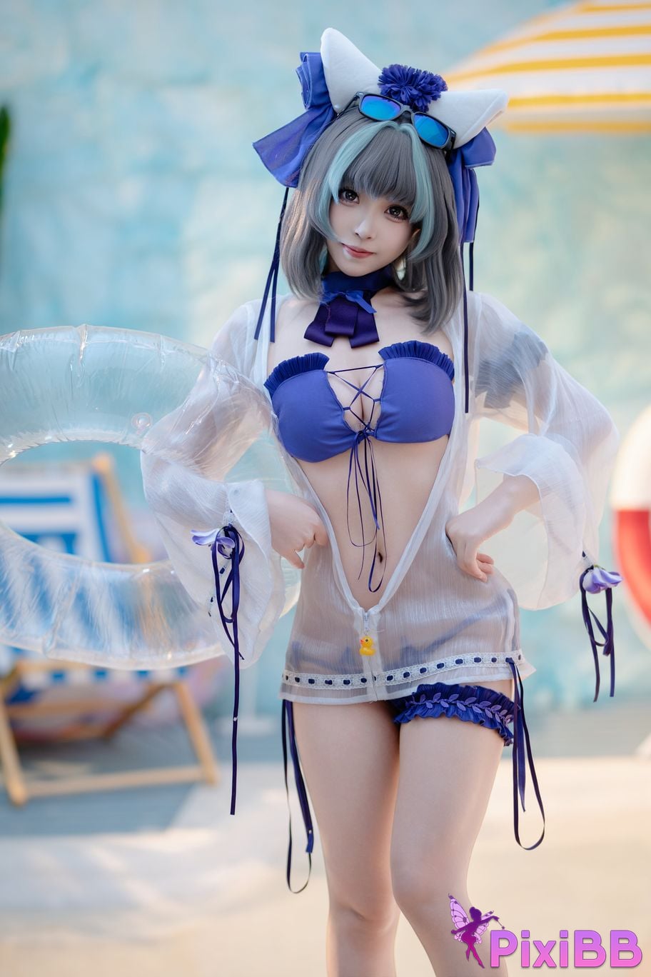 Cosplay Bangni Swimsuit Cheshire PixiBB.COM 001