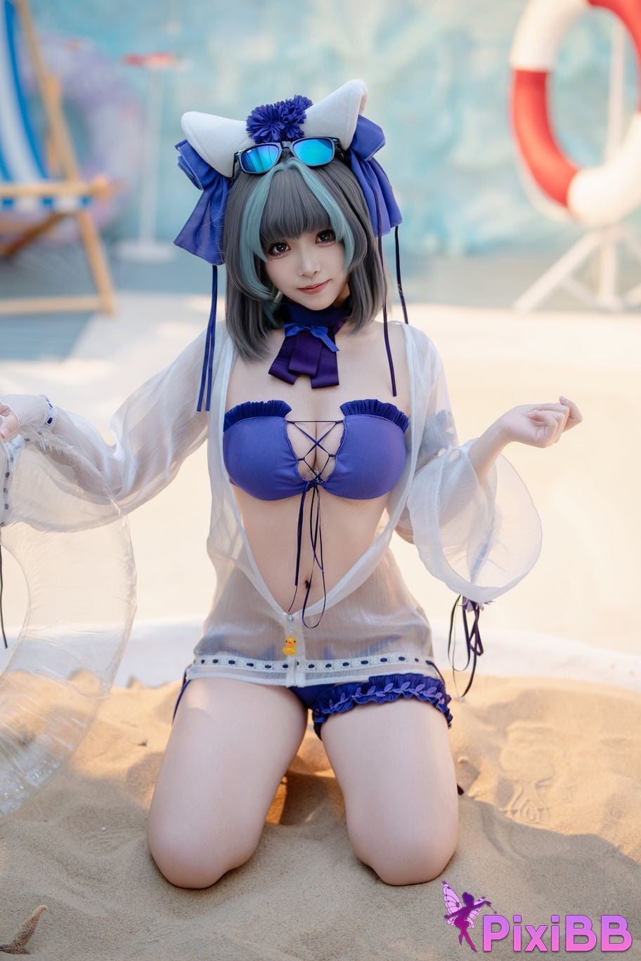 Cosplay Bangni Swimsuit Cheshire PixiBB.COM 002