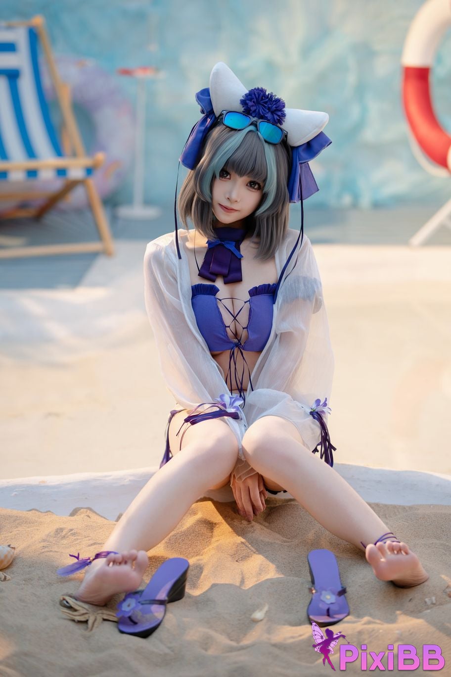 Cosplay Bangni Swimsuit Cheshire PixiBB.COM 015