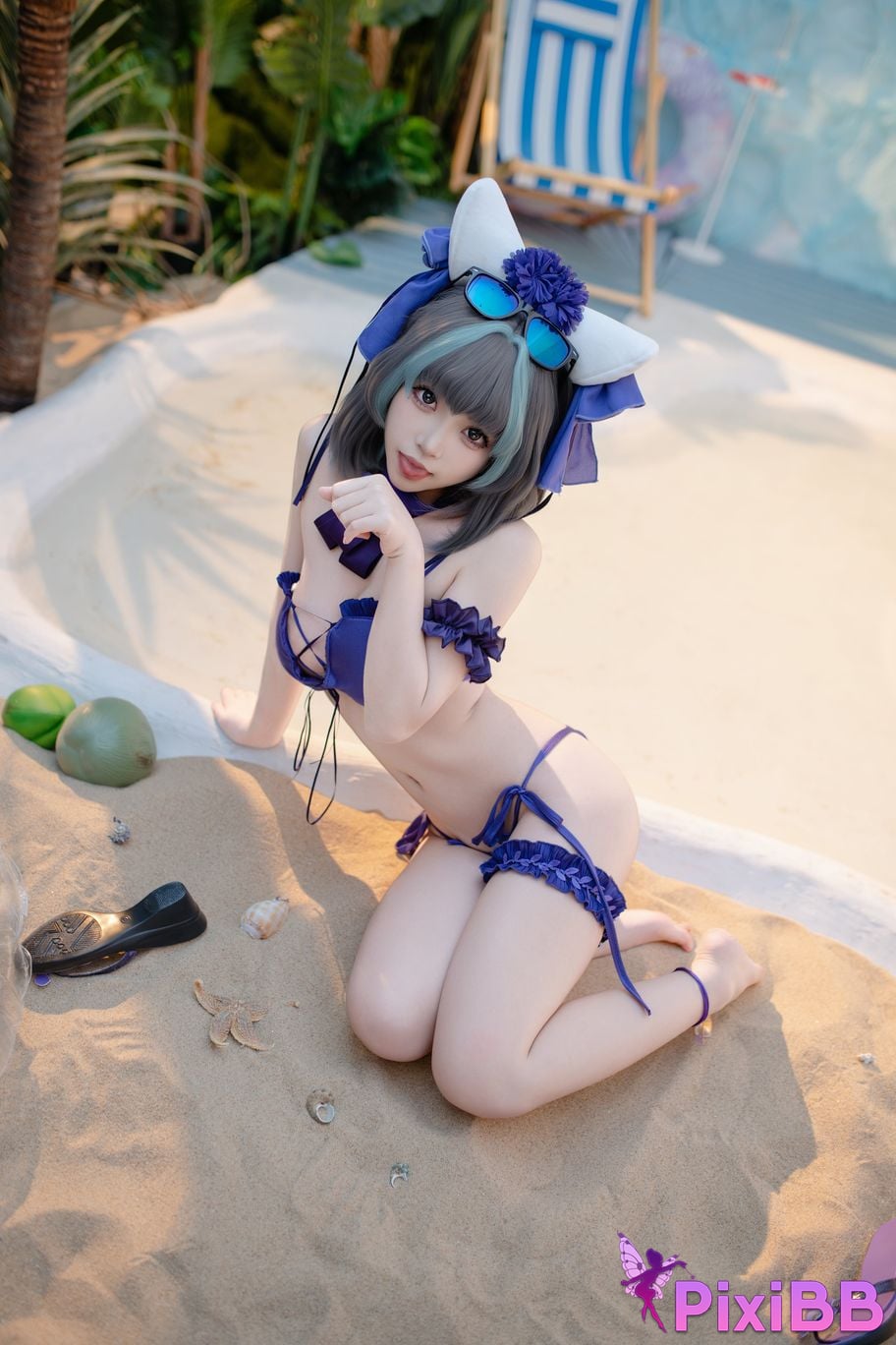 Cosplay Bangni Swimsuit Cheshire PixiBB.COM 036