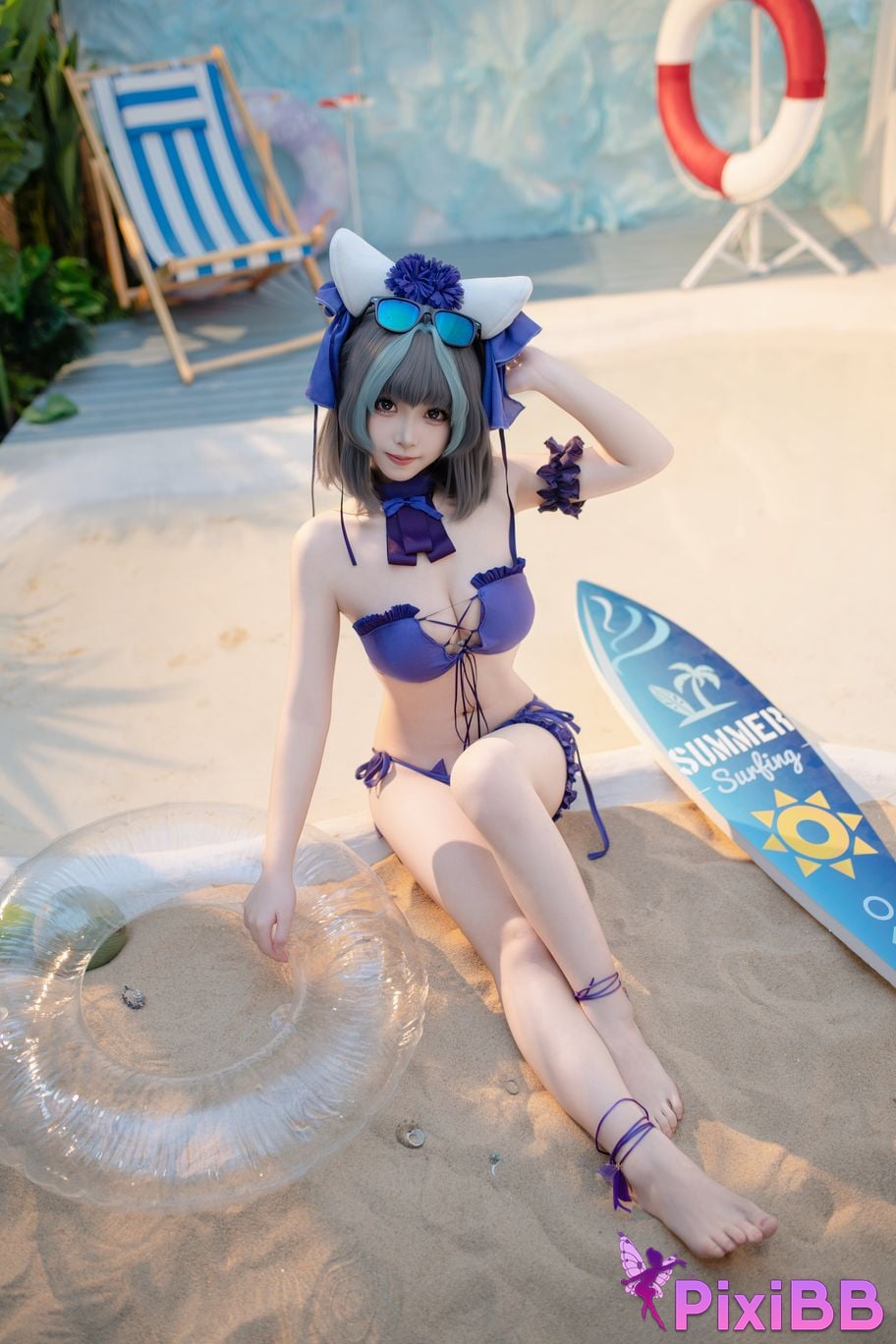 Cosplay Bangni Swimsuit Cheshire PixiBB.COM 043