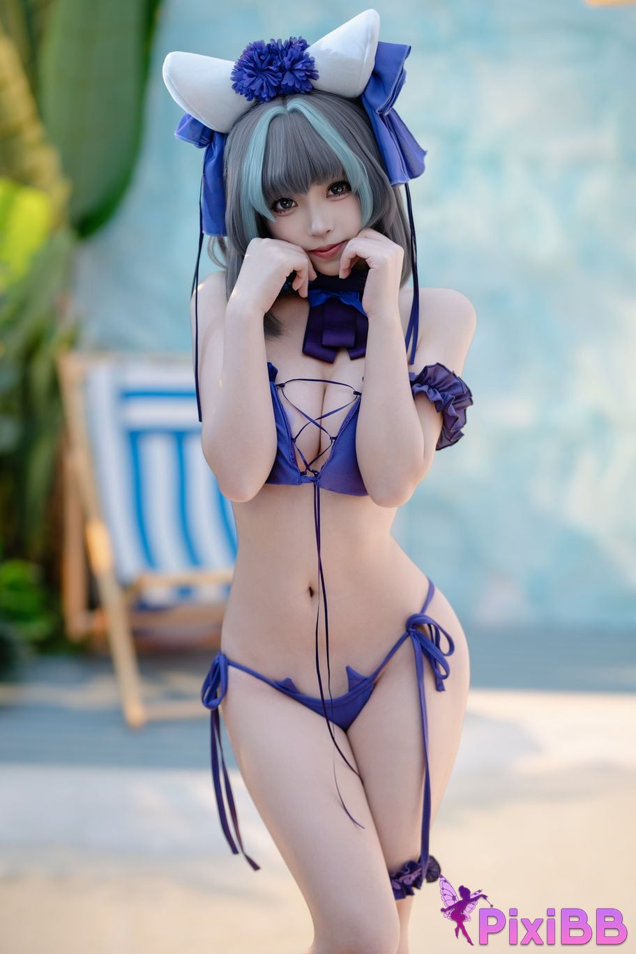 Cosplay Bangni Swimsuit Cheshire PixiBB.COM 062