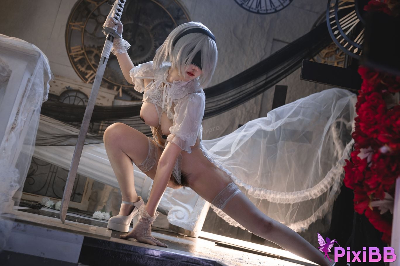 Cosplay Ah XunkaOri 2B White Flower Marriage PixiBB.COM 038