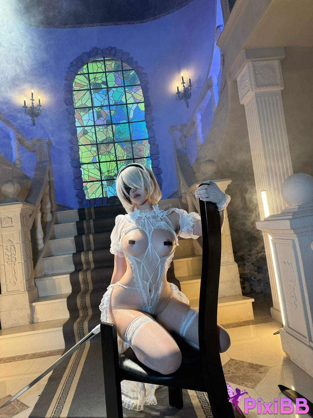 Cosplay Ah XunkaOri 2B White Flower Marriage PixiBB.COM 061