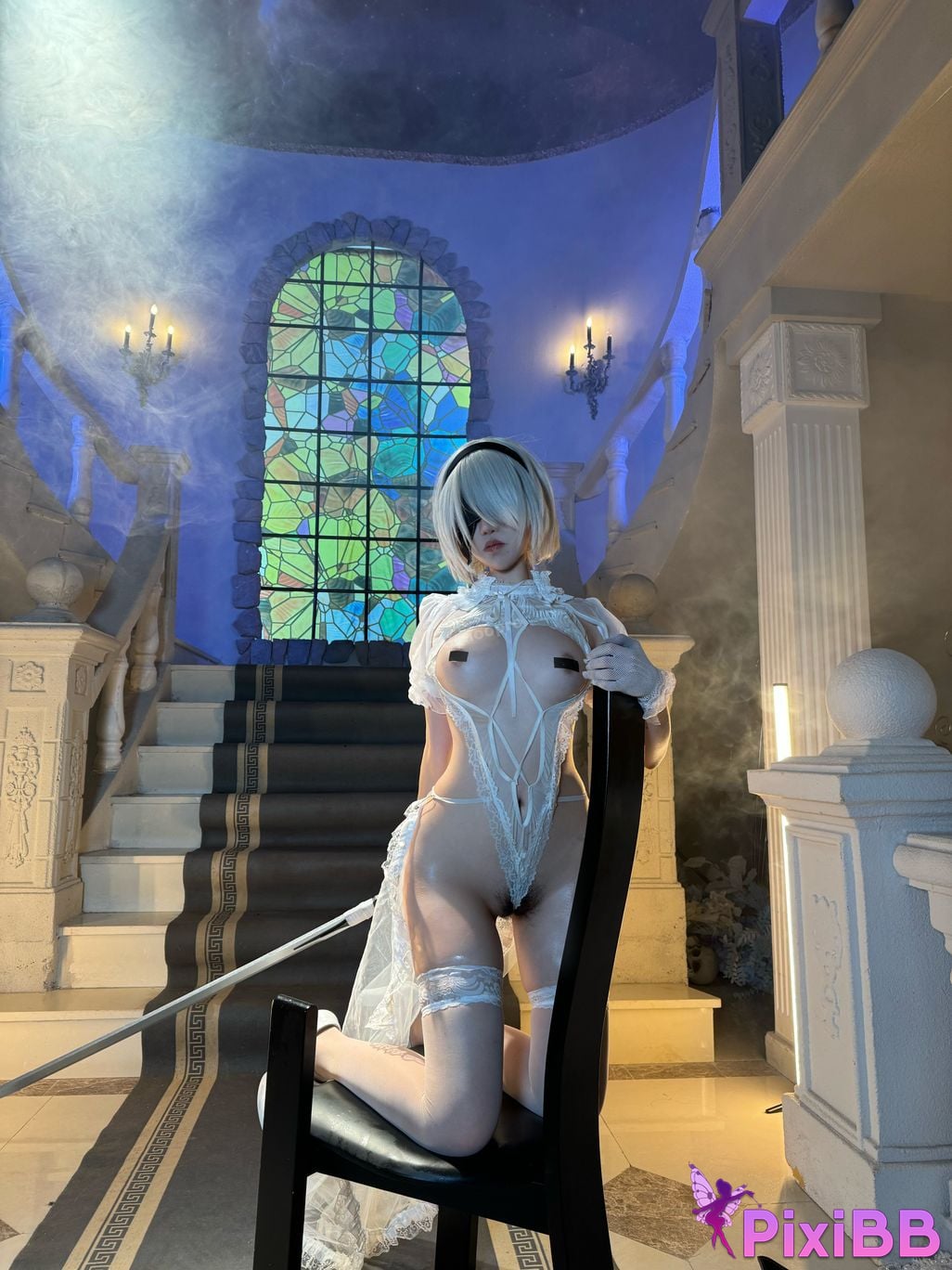 Cosplay Ah XunkaOri 2B White Flower Marriage PixiBB.COM 062