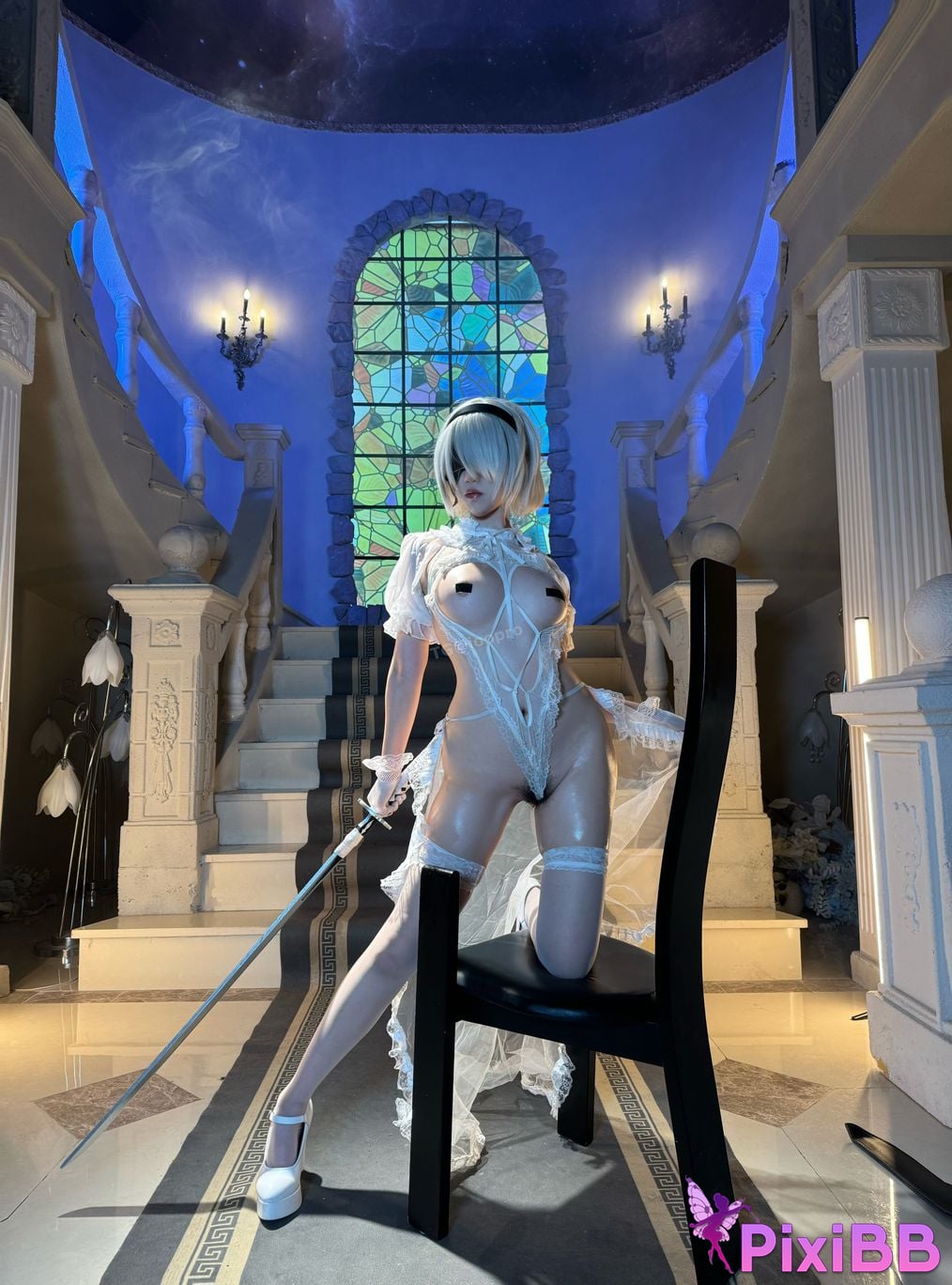 Cosplay Ah XunkaOri 2B White Flower Marriage PixiBB.COM 063