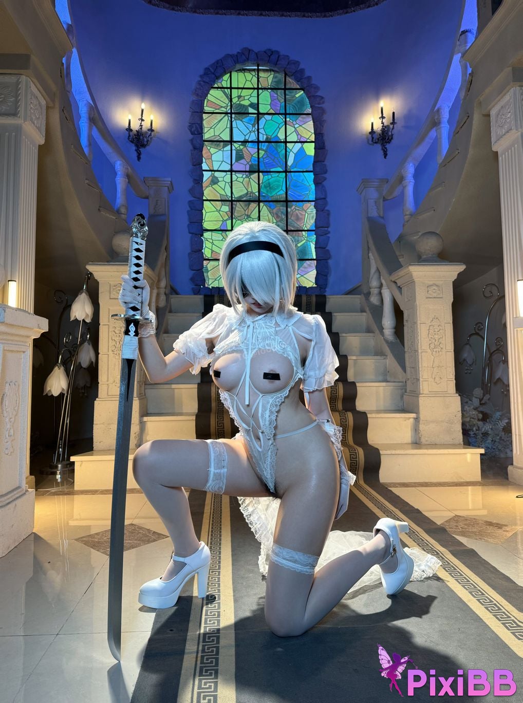 Cosplay Ah XunkaOri 2B White Flower Marriage PixiBB.COM 064