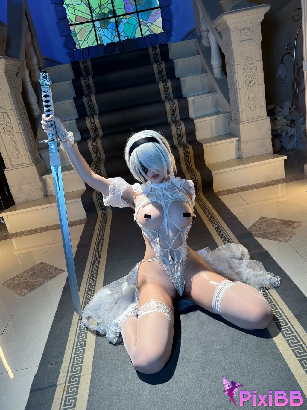 Cosplay Ah XunkaOri 2B White Flower Marriage PixiBB.COM 065