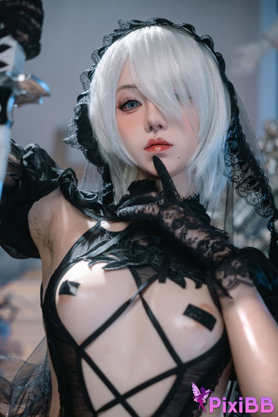 Cosplay Ah XunkaOri 2B Black Flower Marriage PixiBB.COM 014