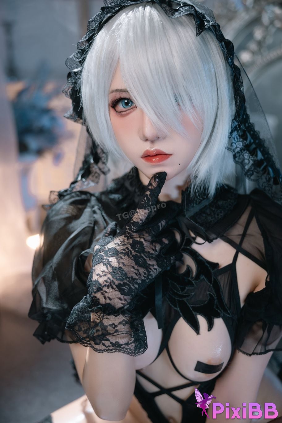 Cosplay Ah XunkaOri 2B Black Flower Marriage PixiBB.COM 026