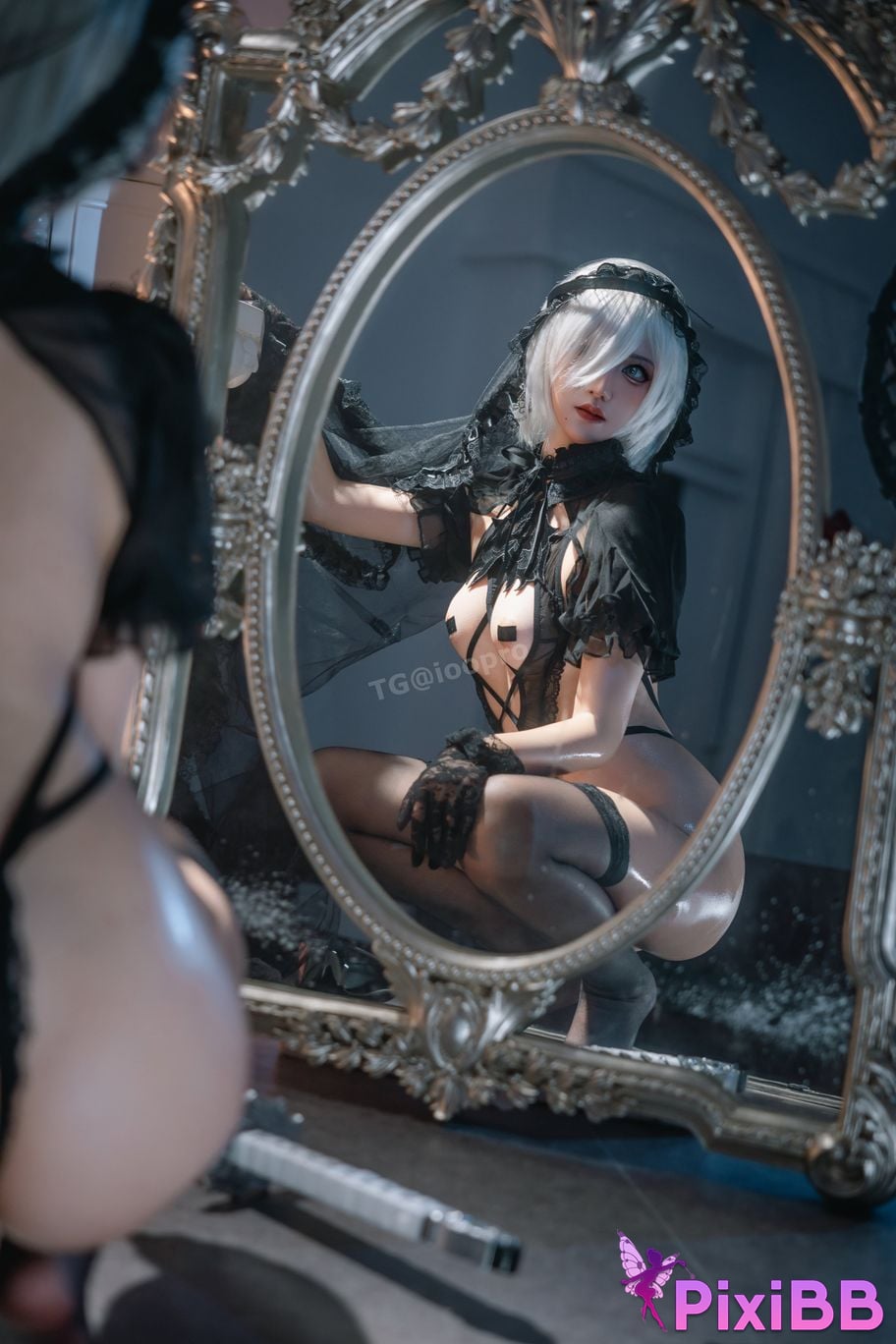 Cosplay Ah XunkaOri 2B Black Flower Marriage PixiBB.COM 053