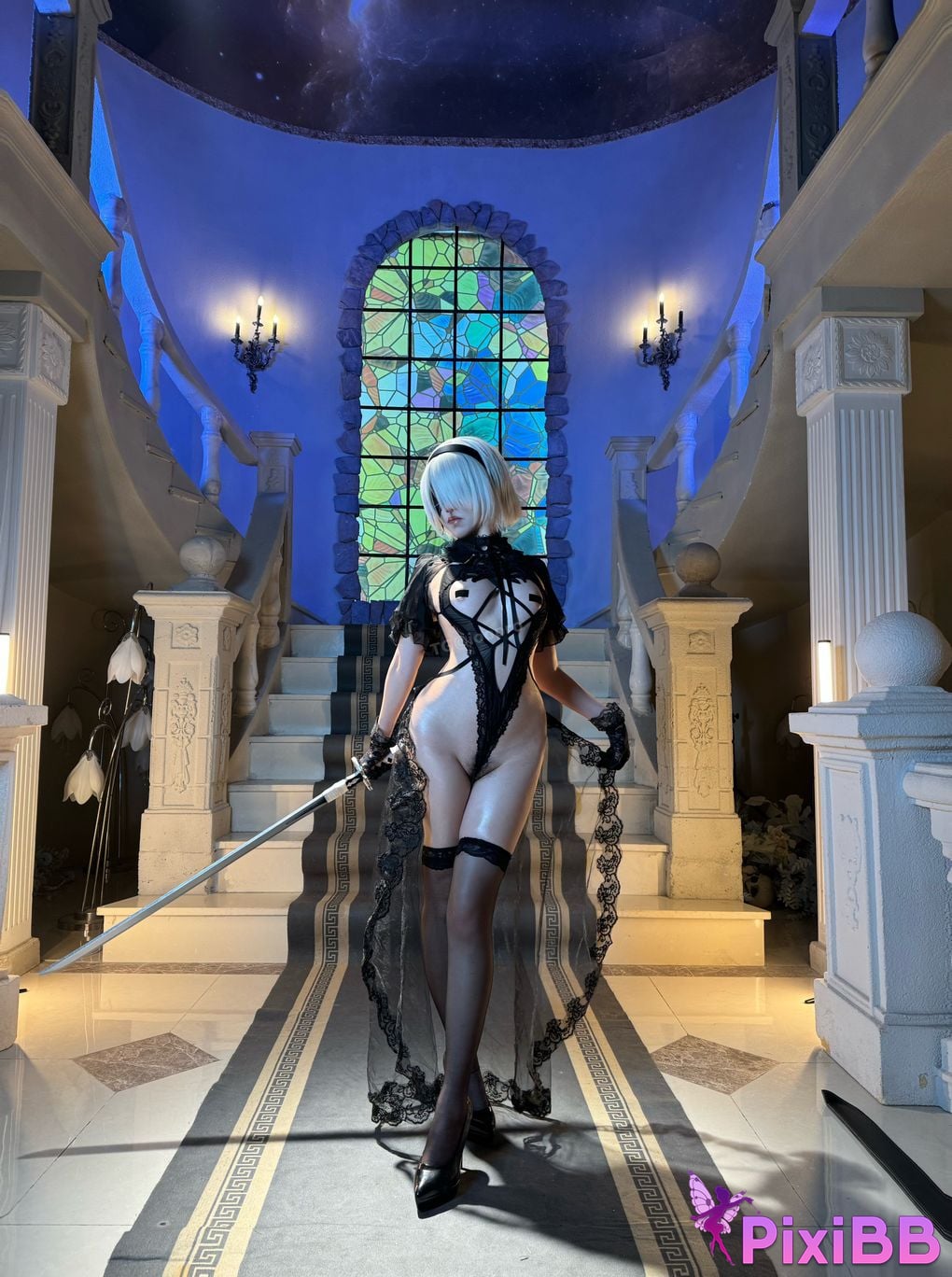 Cosplay Ah XunkaOri 2B Black Flower Marriage PixiBB.COM 090