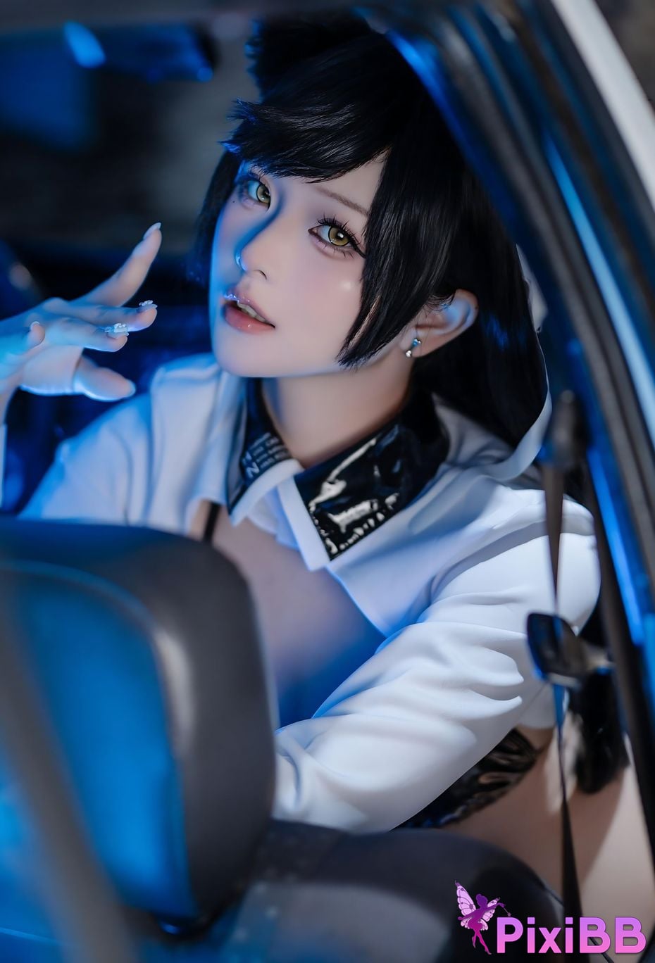 Cosplay Island Fish Azur Blue Route Atago Racing Suit PixiBB.COM 011