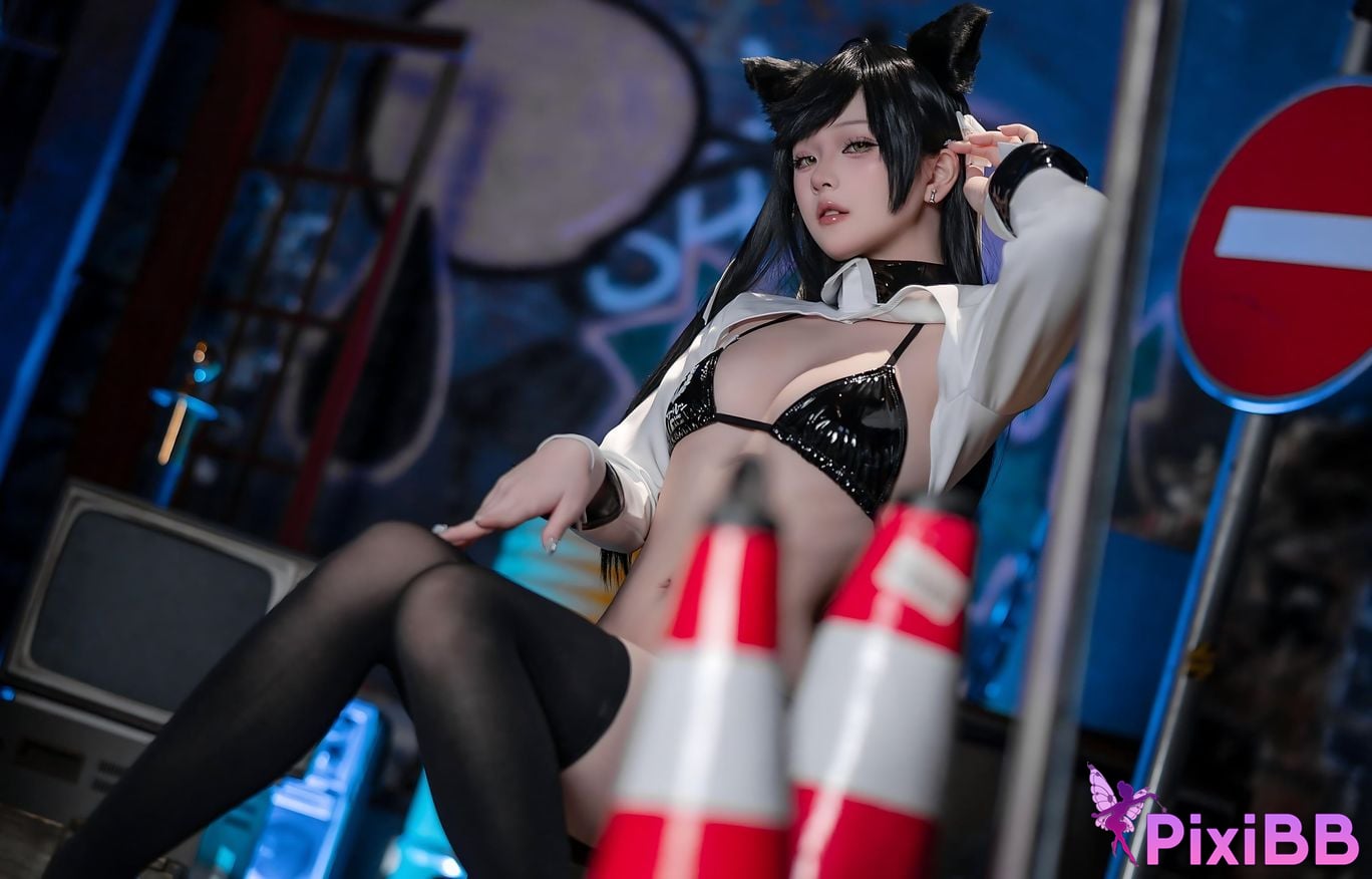 Cosplay Island Fish Azur Blue Route Atago Racing Suit PixiBB.COM 015