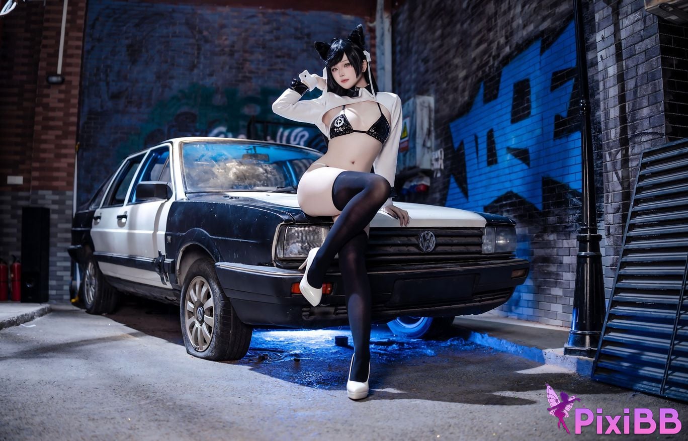 Cosplay Island Fish Azur Blue Route Atago Racing Suit PixiBB.COM 022