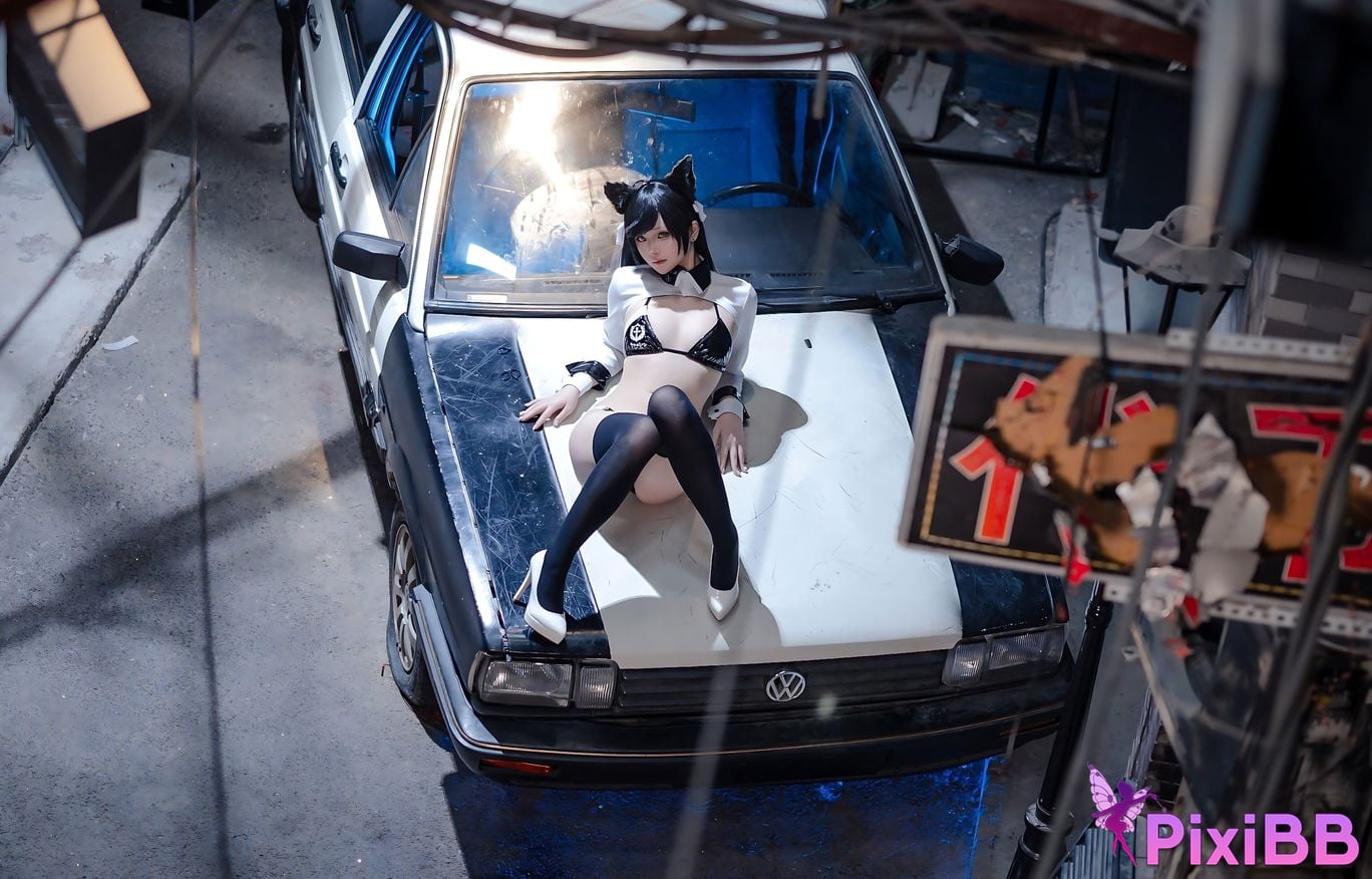 Cosplay Island Fish Azur Blue Route Atago Racing Suit PixiBB.COM 025