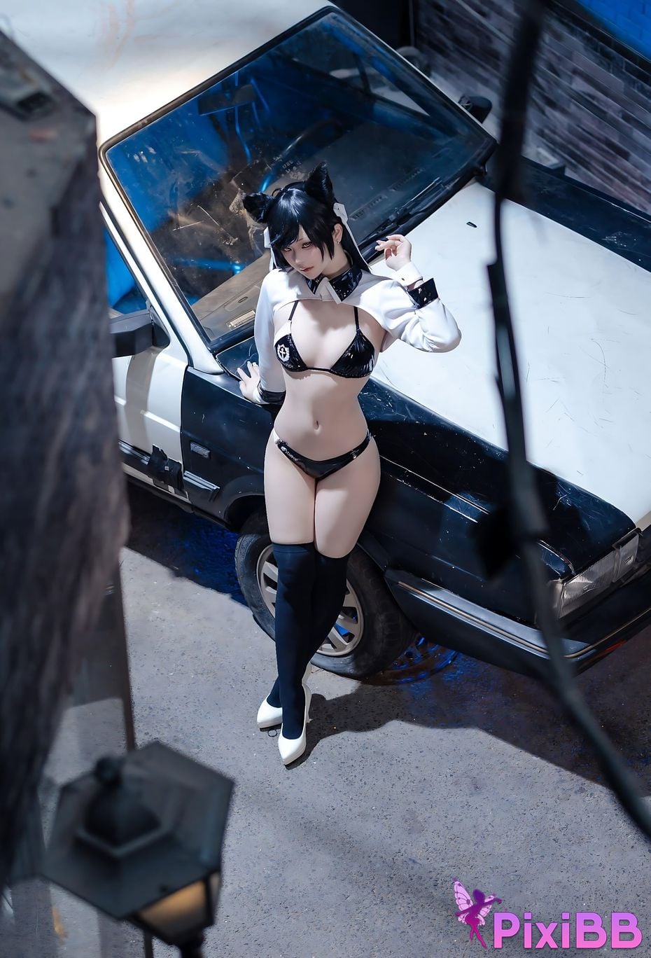 Cosplay Island Fish Azur Blue Route Atago Racing Suit PixiBB.COM 030