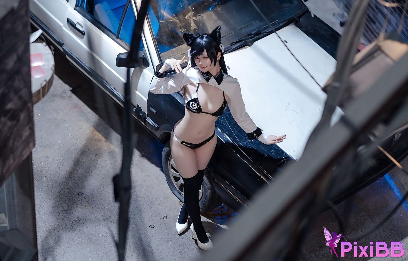 Cosplay Island Fish Azur Blue Route Atago Racing Suit PixiBB.COM 032