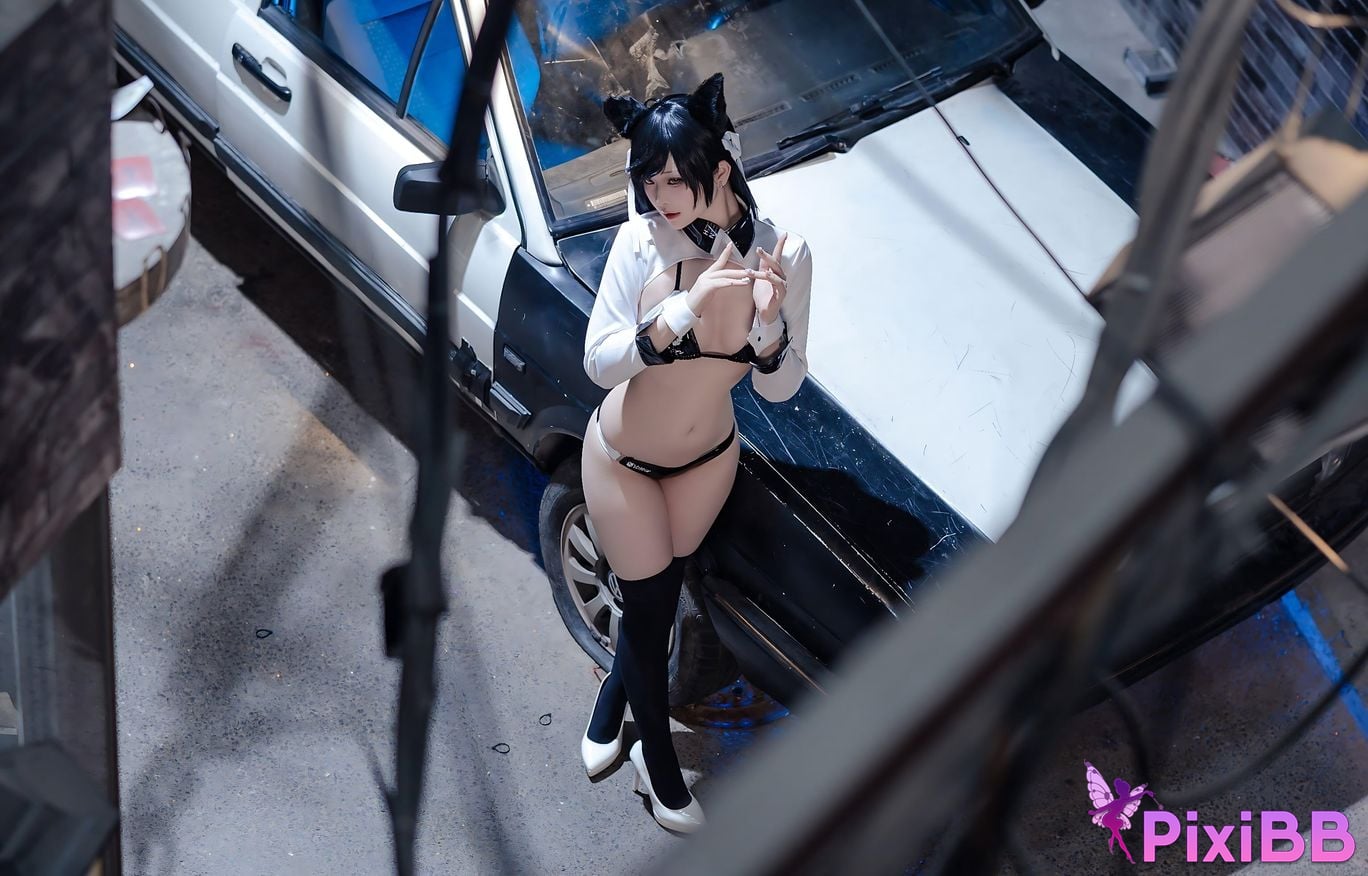 Cosplay Island Fish Azur Blue Route Atago Racing Suit PixiBB.COM 033