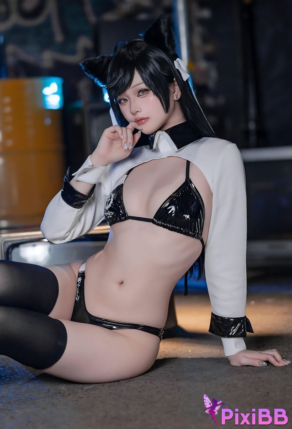 Cosplay Island Fish Azur Blue Route Atago Racing Suit PixiBB.COM 070