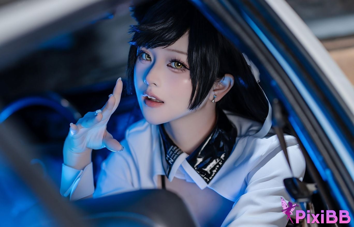 Cosplay Island Fish Azur Blue Route Atago Racing Suit PixiBB.COM 081