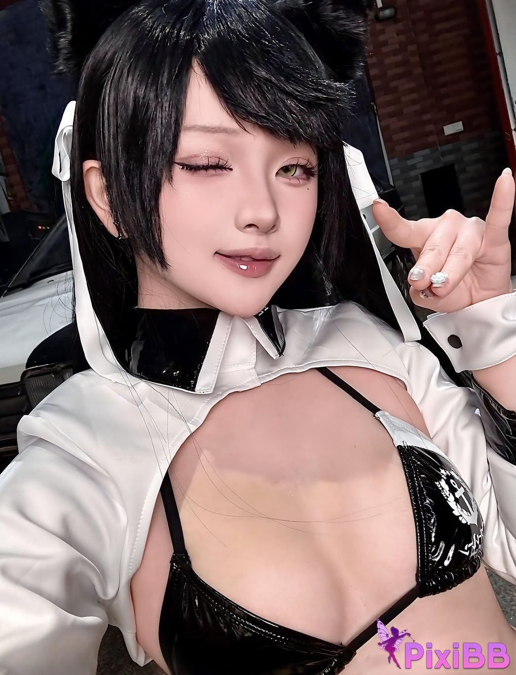 Cosplay Island Fish Azur Blue Route Atago Racing Suit PixiBB.COM 112