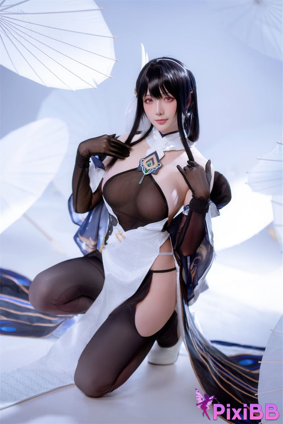 Cosplayer The star is late Hoshilily Azur Lane Chen Hai azur lane Zhenhai Reform PixiBB.COM 009