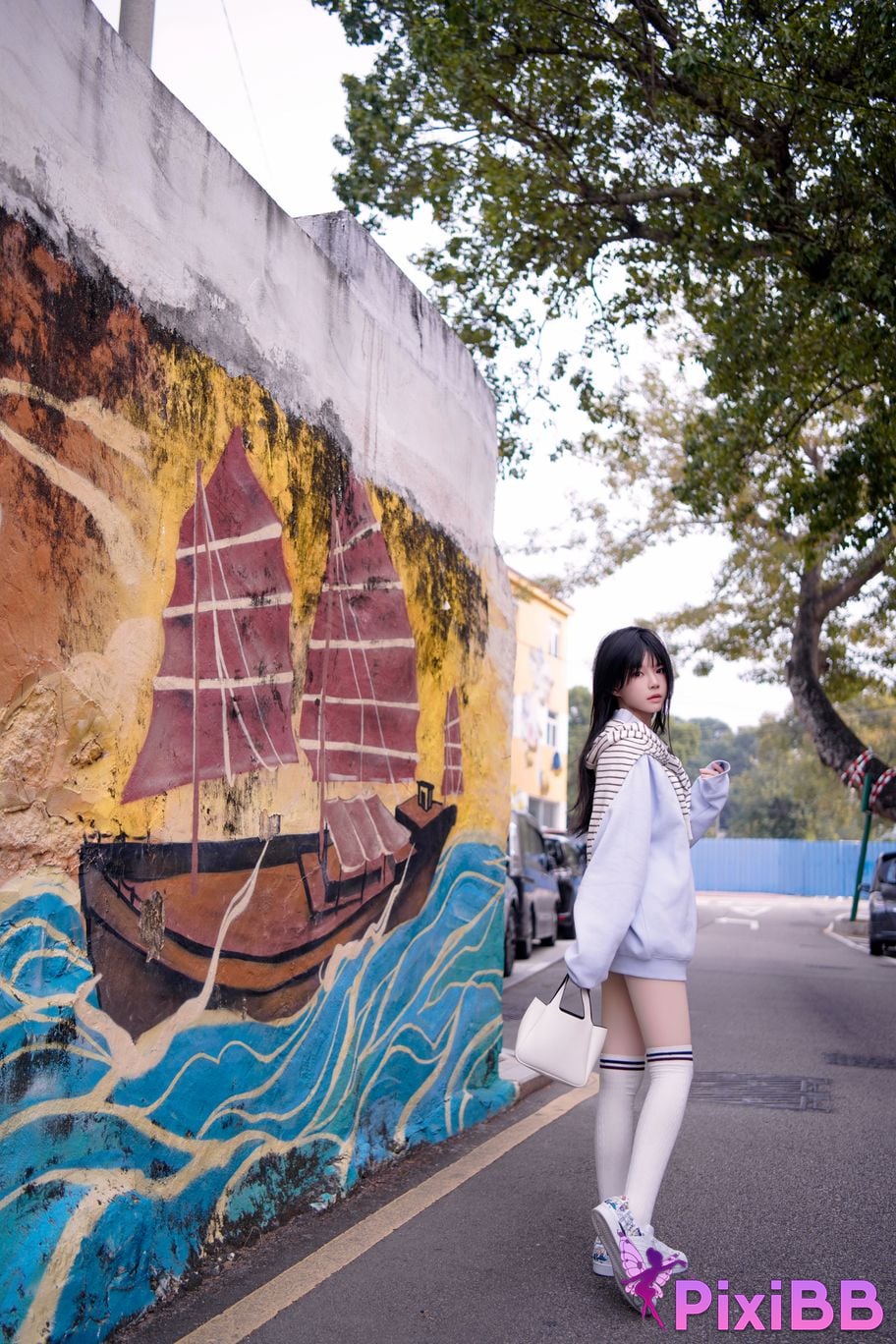 Cosplayer Sakura peach meow blue PixiBB.COM 011